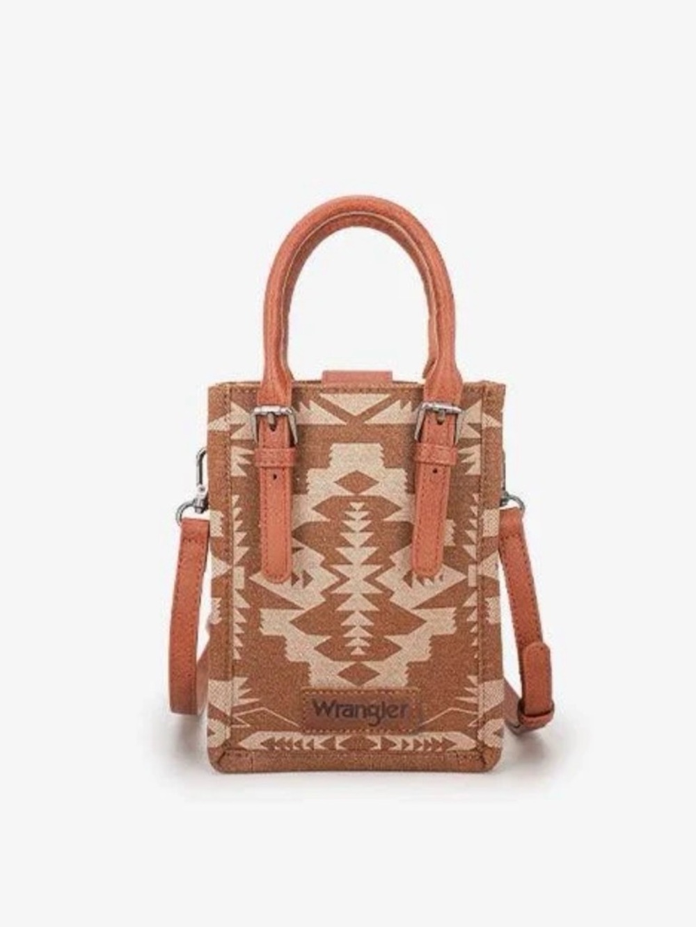 Wrangler Mini Bag in Tan and Cream Aztec Print